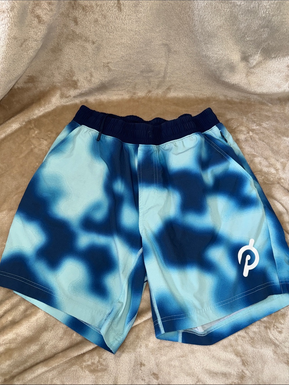 Peloton Men’s Blue Tie-Dye Performance Shorts